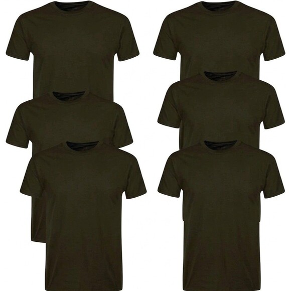 Hanes Other - 6 Pack Mens Stay-Tucked 100% Cotton Crew T-Shirts, Best Undershirts Medium Black